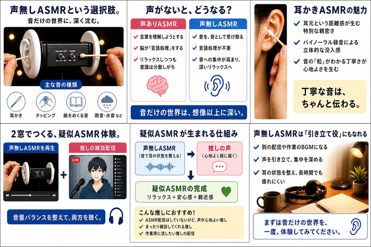 声無しASMRという選択肢 ─ AI生成イメージ