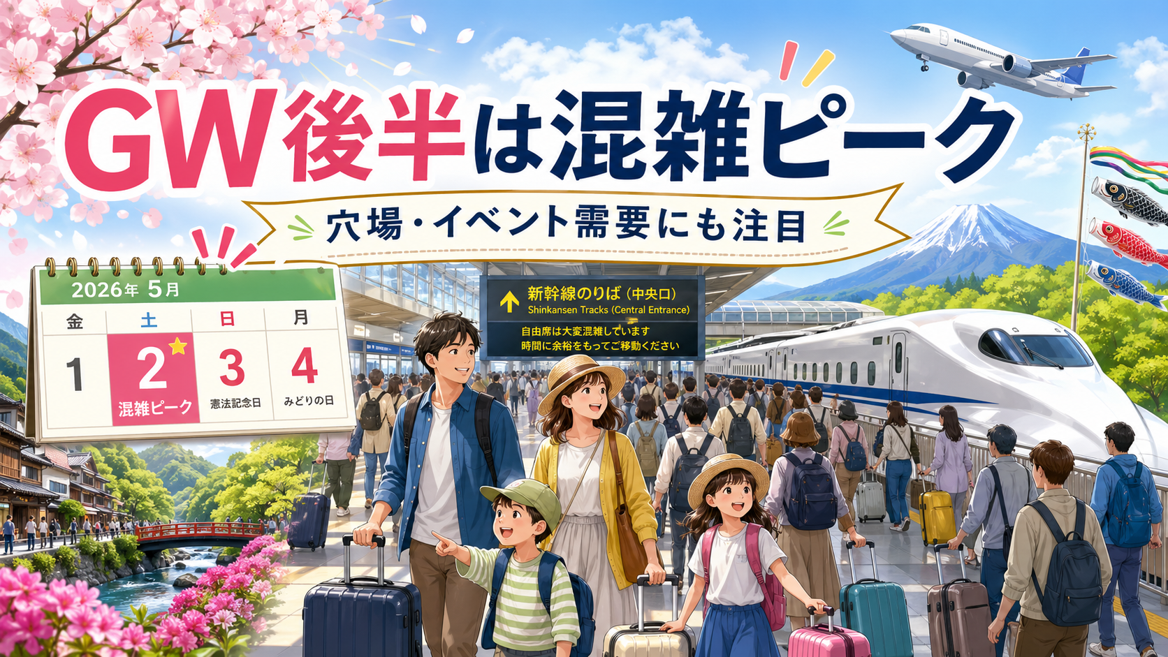 GW後半は混雑ピーク